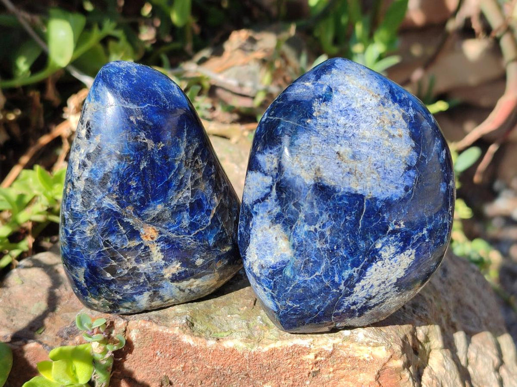 Polished Dumortierite Standing Display Pieces x 7 From Madagascar - Toprock Gemstones and Minerals 