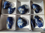 Polished Dumortierite Standing Display Pieces x 7 From Madagascar - Toprock Gemstones and Minerals 