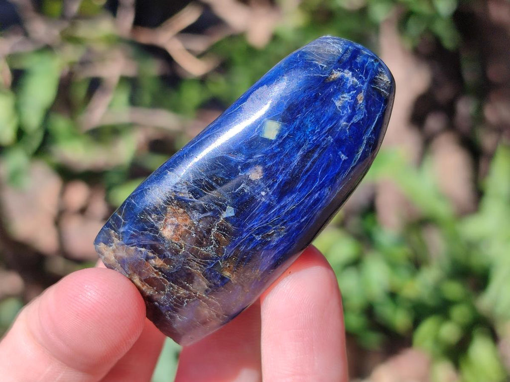 Polished Dumortierite Standing Display Pieces x 7 From Madagascar - Toprock Gemstones and Minerals 