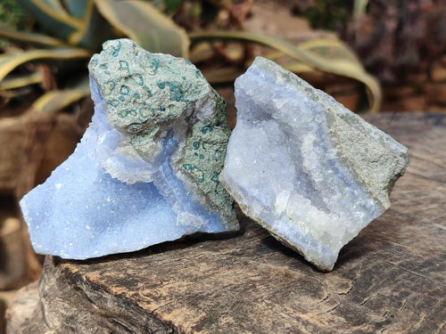 Natural Blue Lace Agate Specimens x 12 From Nsanje, Malawi - Toprock Gemstones and Minerals 