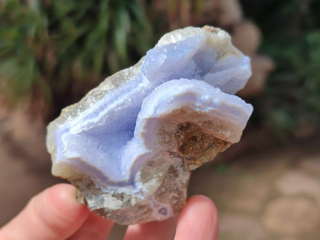 Natural Blue Lace Agate Specimens x 12 From Nsanje, Malawi - Toprock Gemstones and Minerals 