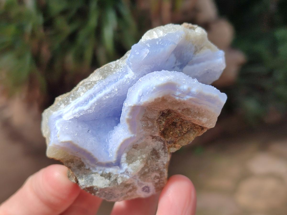 Natural Blue Lace Agate Specimens x 12 From Nsanje, Malawi - Toprock Gemstones and Minerals 