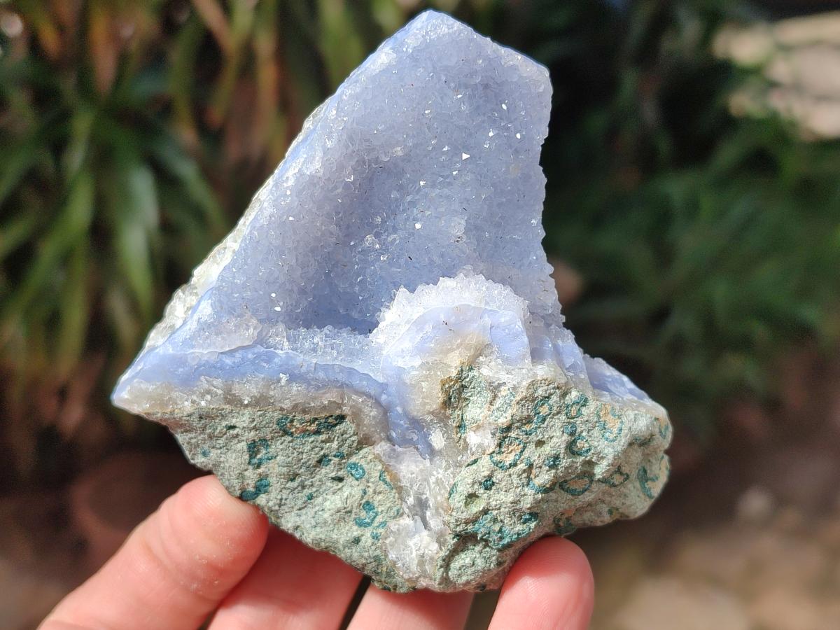 Natural Blue Lace Agate Specimens x 12 From Nsanje, Malawi - Toprock Gemstones and Minerals 