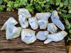 Natural Blue Lace Agate Specimens x 12 From Nsanje, Malawi - Toprock Gemstones and Minerals 
