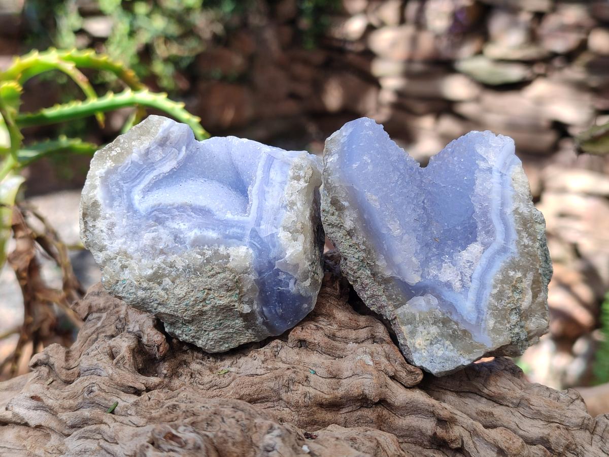 Natural Blue Lace Agate Specimens x 12 From Nsanje, Malawi - Toprock Gemstones and Minerals 