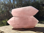 Polished Double Terminated Gemmy Rose Quartz Crystals x 6 From Madagascar - Toprock Gemstones and Minerals 