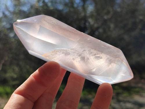 Polished Double Terminated Gemmy Rose Quartz Crystals x 6 From Madagascar - Toprock Gemstones and Minerals 