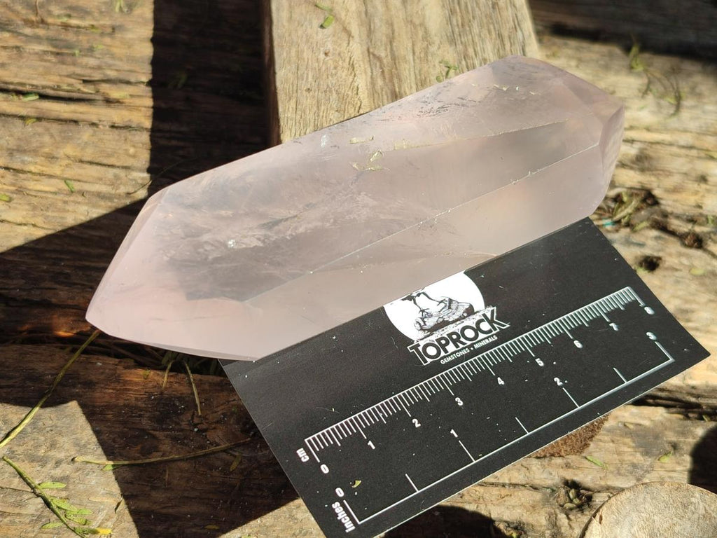 Polished Double Terminated Gemmy Rose Quartz Crystals x 6 From Madagascar - Toprock Gemstones and Minerals 
