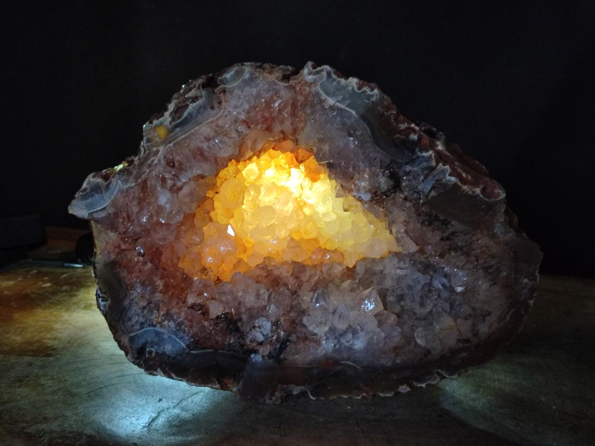 Natural Large Crystalline Agate Geode x 1 From Maintirano, Madagascar - Toprock Gemstones and Minerals 