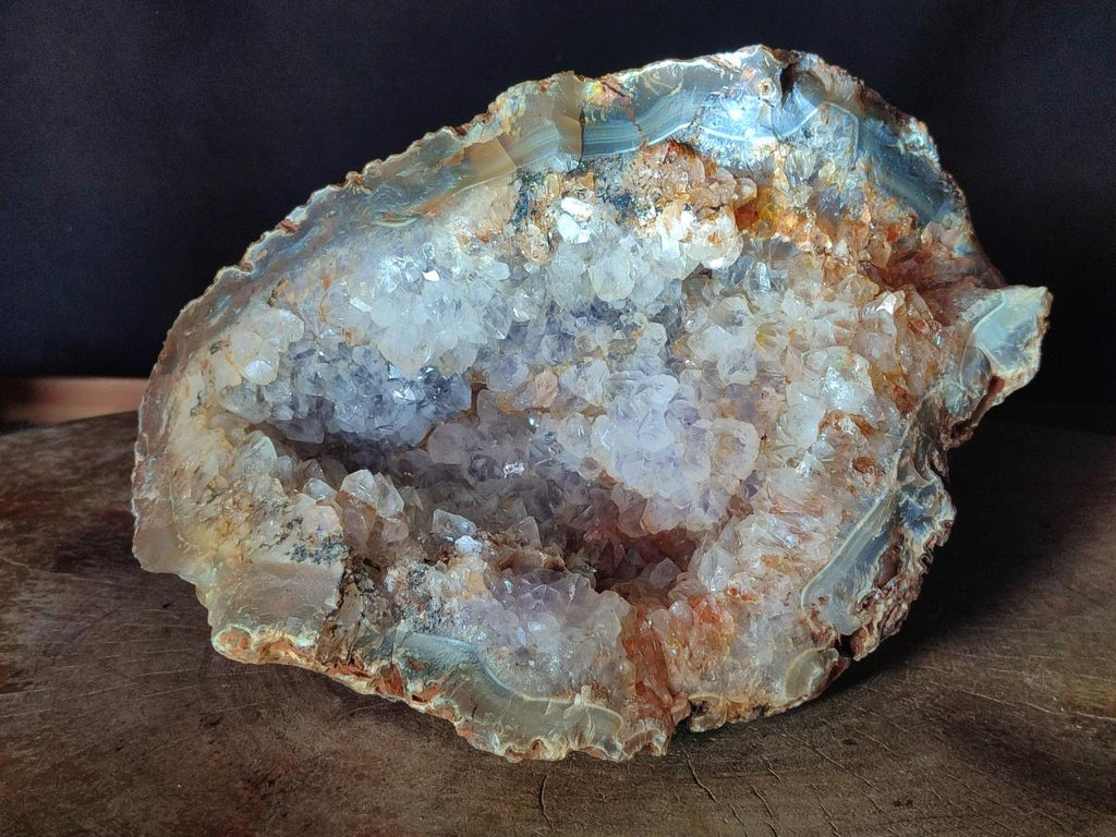 Natural Large Crystalline Agate Geode x 1 From Maintirano, Madagascar - Toprock Gemstones and Minerals 