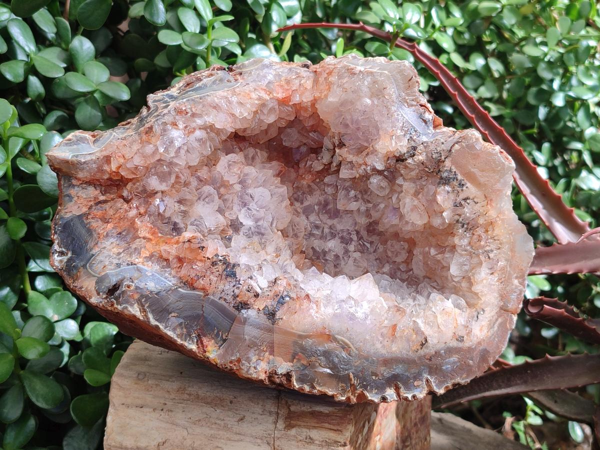Natural Large Crystalline Agate Geode x 1 From Maintirano, Madagascar - Toprock Gemstones and Minerals 