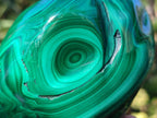 Polished Flower Banded Malachite Free Forms x 3 From Congo - Toprock Gemstones and Minerals 