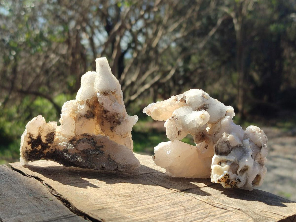 Natural Spearhead Calcite Cluster Specimens x 7 From Albert's Mountain, Lesotho - Toprock Gemstones and Minerals 