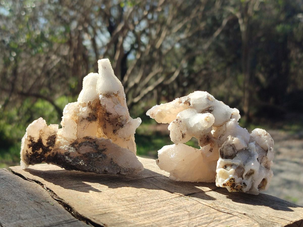 Natural Spearhead Calcite Cluster Specimens x 7 From Albert's Mountain, Lesotho - Toprock Gemstones and Minerals 