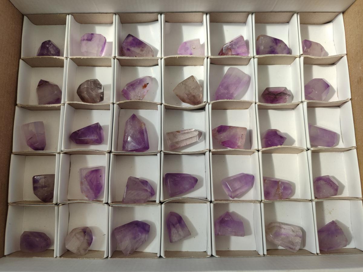Polished Mini Window Crystals x 35 From Akansobe, Madagascar - Toprock Gemstones and Minerals 