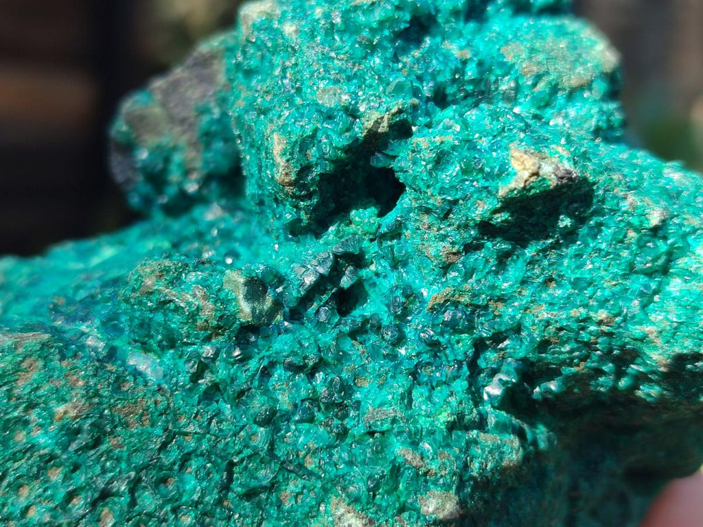 Natural Dioptase Specimens with Malachite and Chrysocolla on Dolomite Matrix x 2 From Mashamba East Mine, Congo - Toprock Gemstones and Minerals 