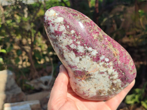 Polished Rubellite Pink Tourmaline Standing Display Pieces x 2 From Ambatondrazaka, Madagascar - Toprock Gemstones and Minerals 