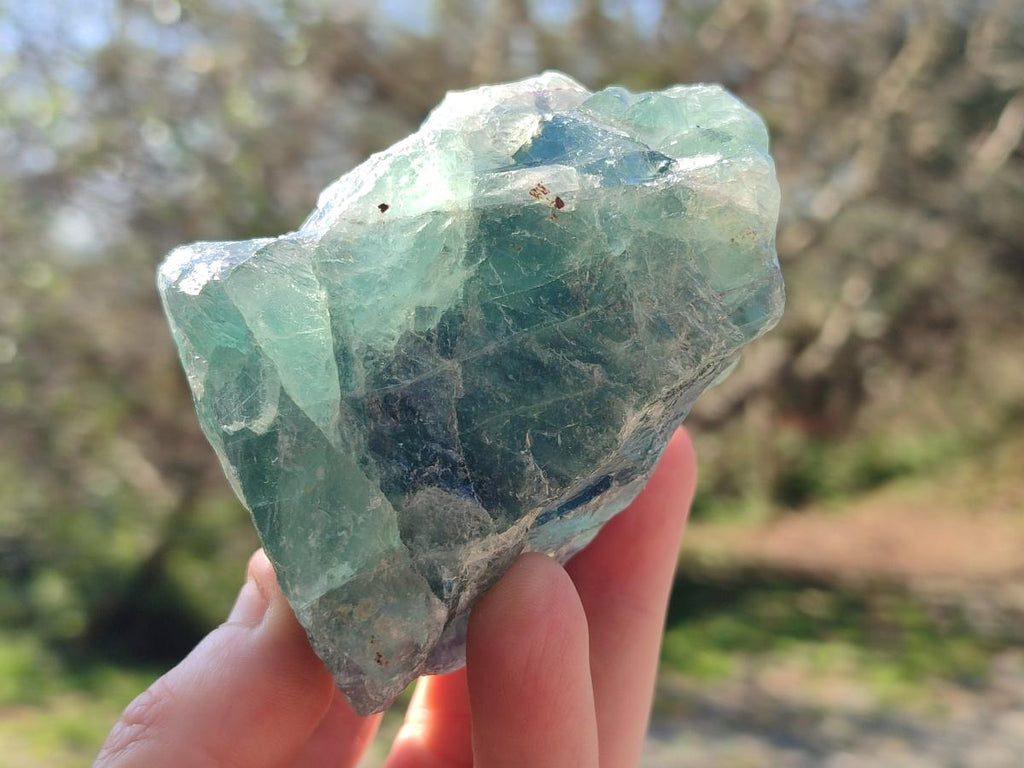 Natural Watermelon Fluorite Cobbed Specimens x 6 From Uis, Namibia - Toprock Gemstones and Minerals 