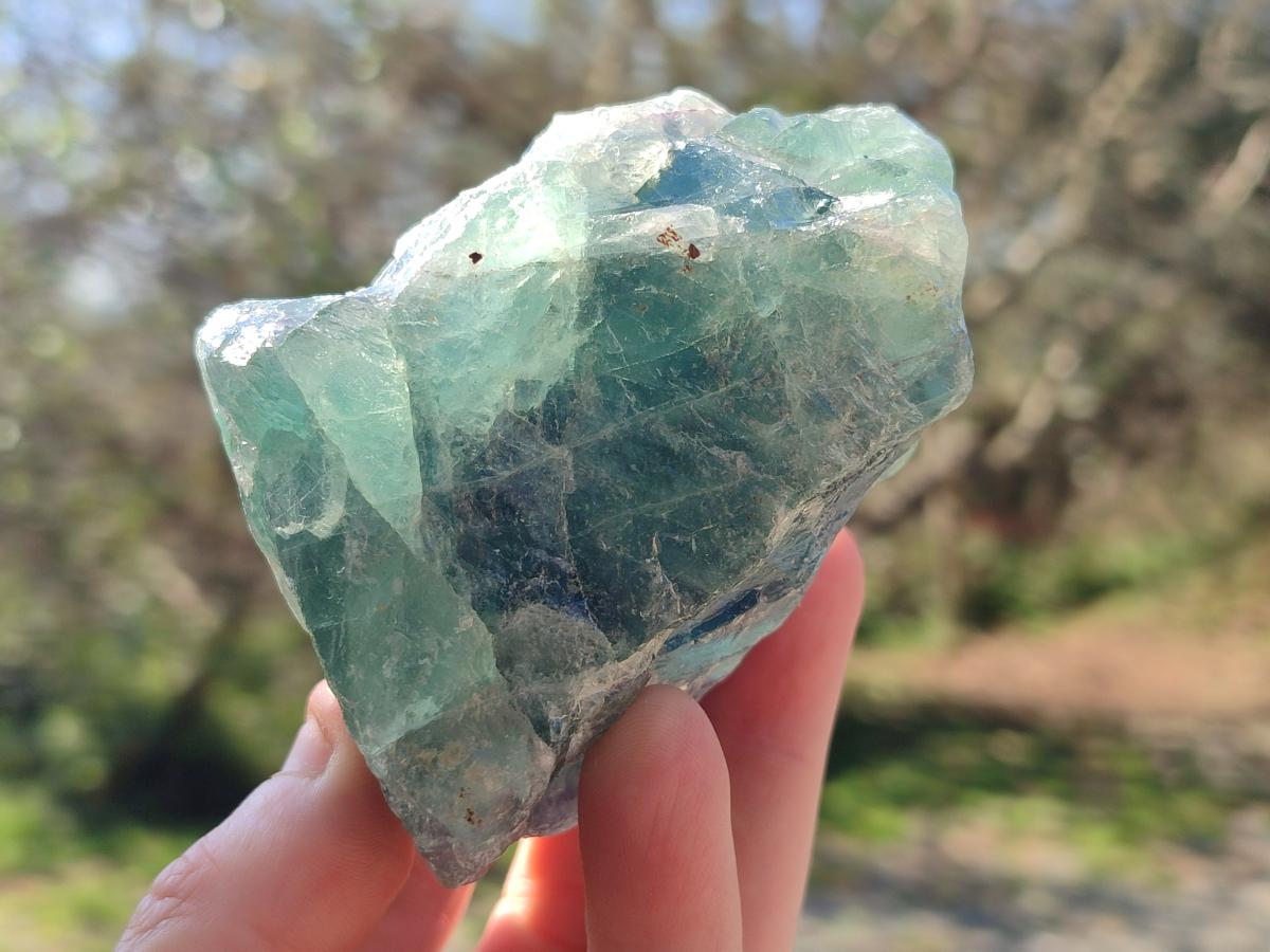 Natural Watermelon Fluorite Cobbed Specimens x 6 From Uis, Namibia - Toprock Gemstones and Minerals 