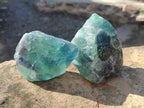 Natural Watermelon Fluorite Cobbed Specimens x 6 From Uis, Namibia - Toprock Gemstones and Minerals 