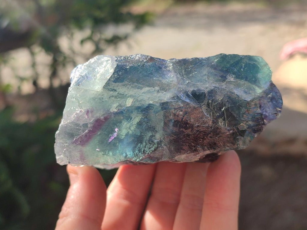 Natural Watermelon Fluorite Cobbed Specimens x 6 From Uis, Namibia - Toprock Gemstones and Minerals 