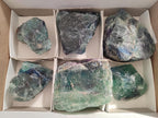 Natural Watermelon Fluorite Cobbed Specimens x 6 From Uis, Namibia - Toprock Gemstones and Minerals 