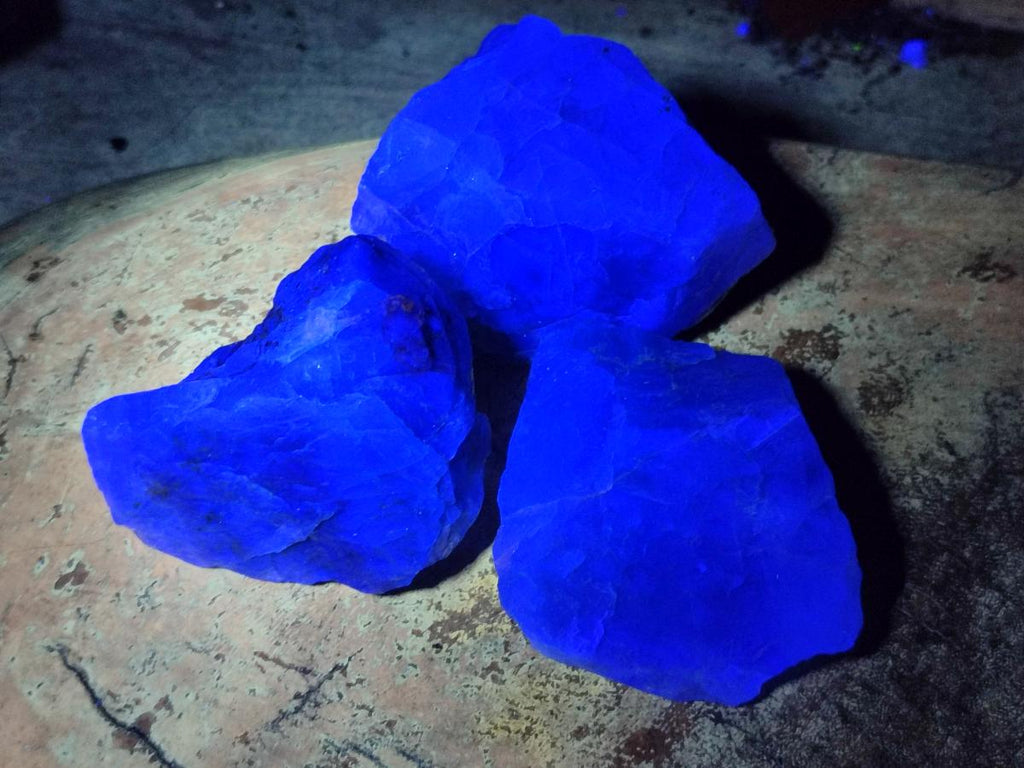 Natural Watermelon Fluorite Cobbed Specimens x 6 From Uis, Namibia - Toprock Gemstones and Minerals 