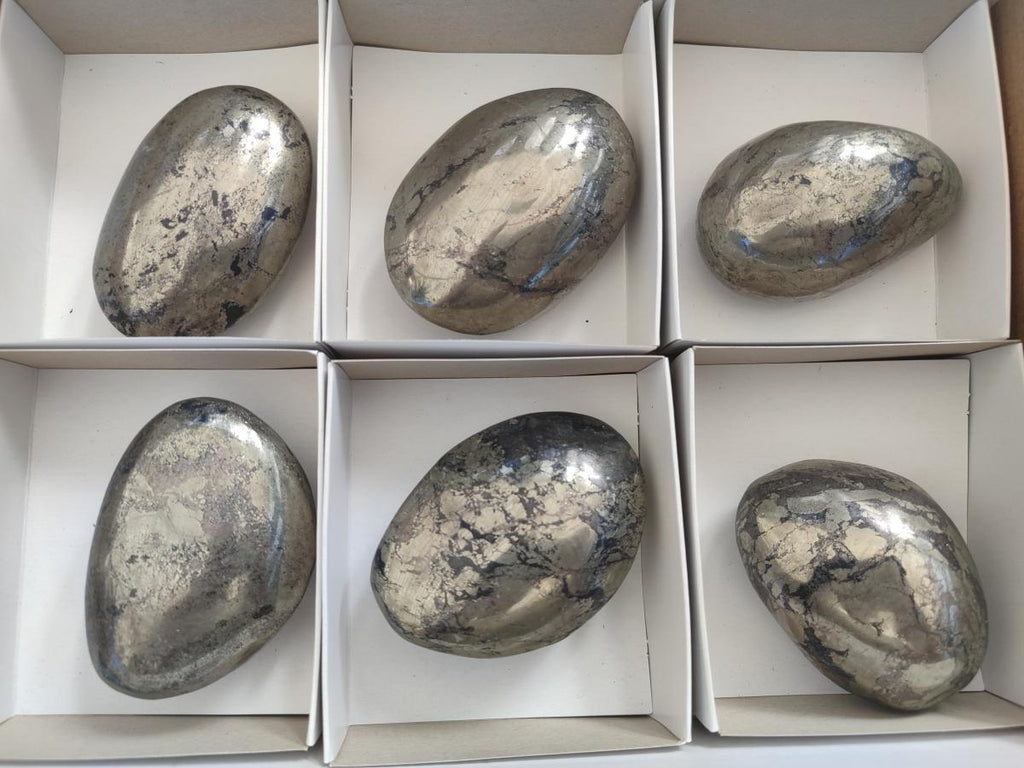Polished Basalt Pharaoh Stone Free Forms x 6 From Iron Duke Mine, Zimbabwe - Toprock Gemstones and Minerals 