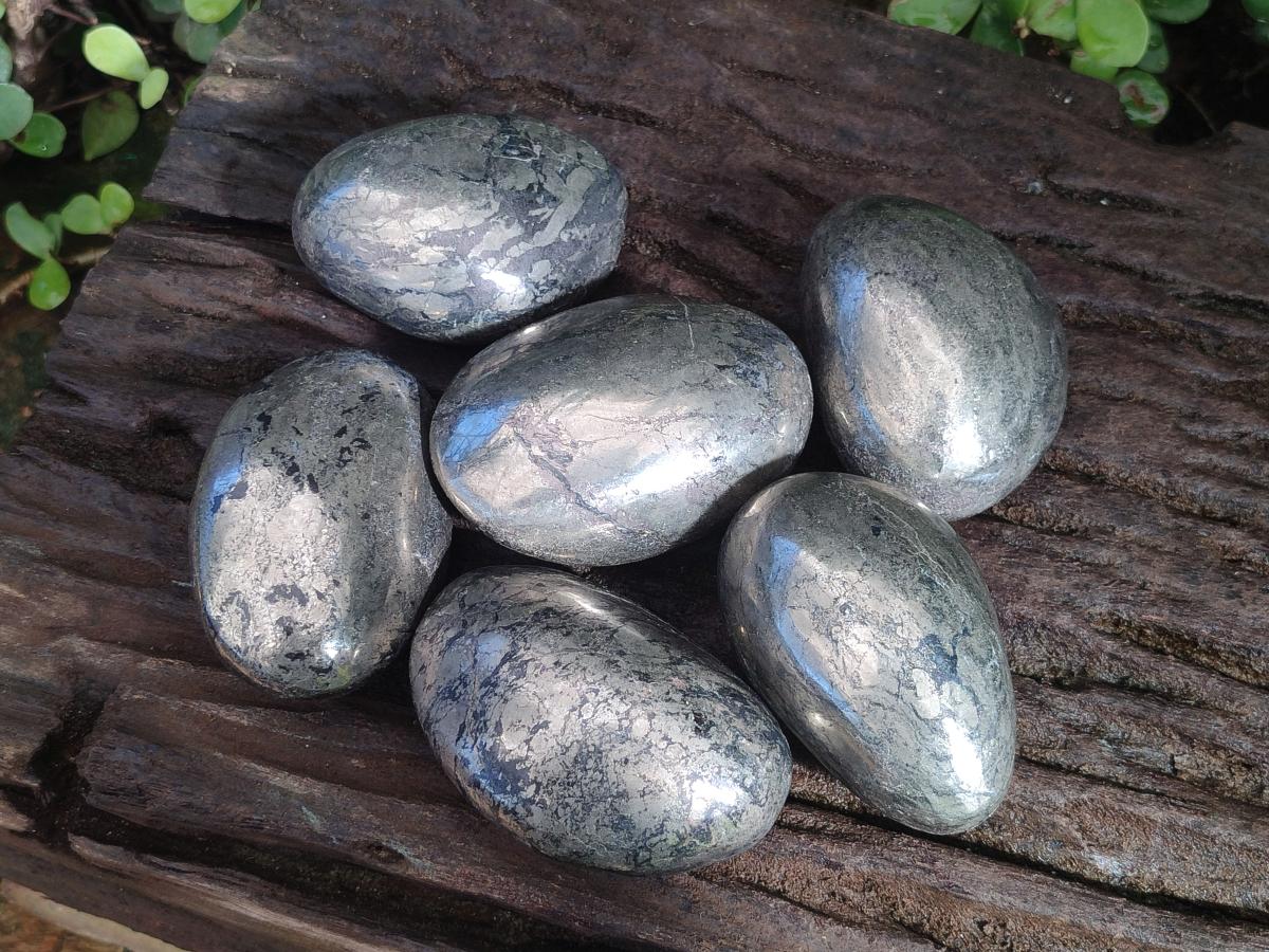 Polished Basalt Pharaoh Stone Free Forms x 6 From Iron Duke Mine, Zimbabwe - Toprock Gemstones and Minerals 
