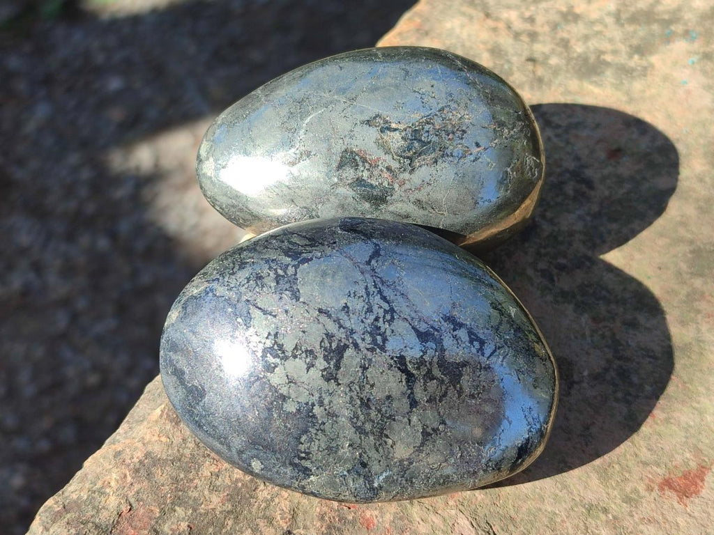 Polished Basalt Pharaoh Stone Free Forms x 6 From Iron Duke Mine, Zimbabwe - Toprock Gemstones and Minerals 
