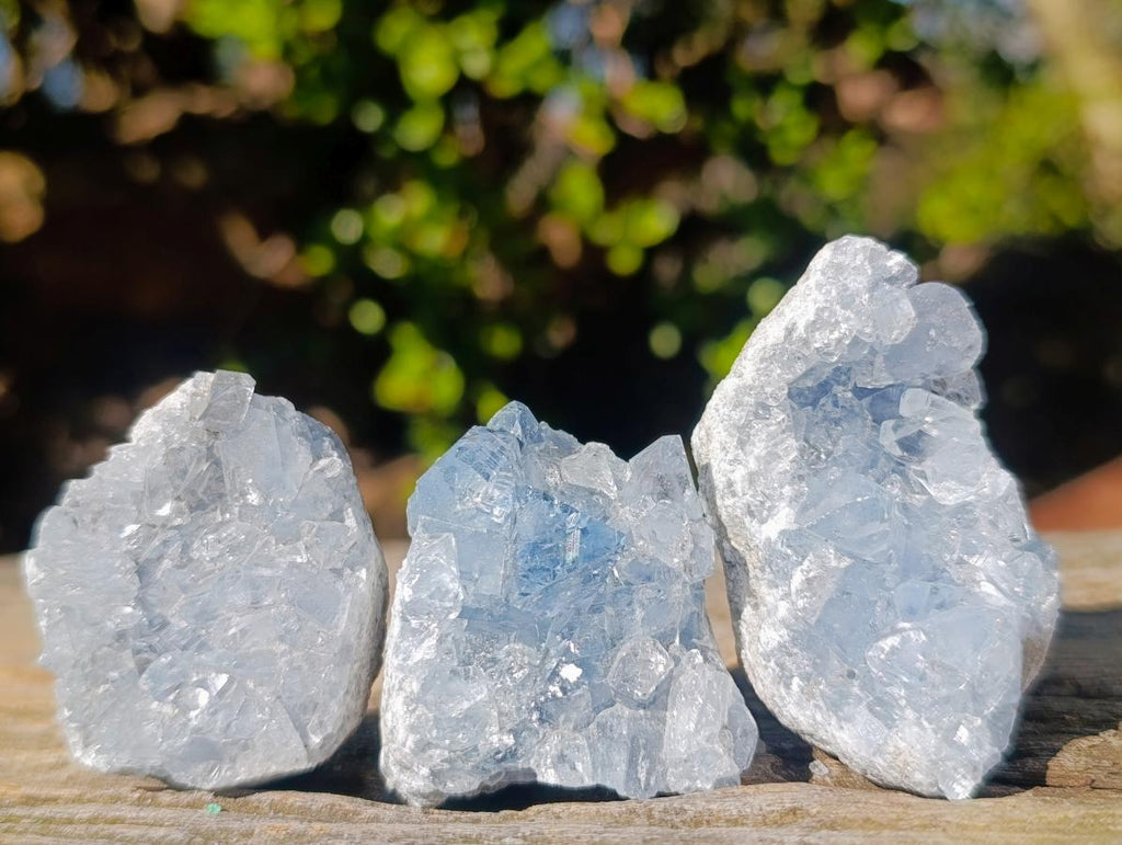 Natural Blue Celestite Specimens x 24 From Sakoany, Madagascar - Toprock Gemstones and Minerals 