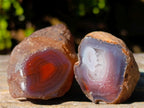 Polished One Side Red Shashe River Agate Nodules x 24 From Shashe River, Zimbabwe - Toprock Gemstones and Minerals 