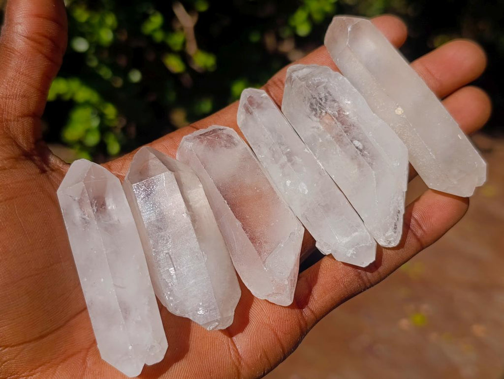 Natural Double Terminated Malagasy Quartz Crystals x 35 From Madagascar - Toprock Gemstones and Minerals 
