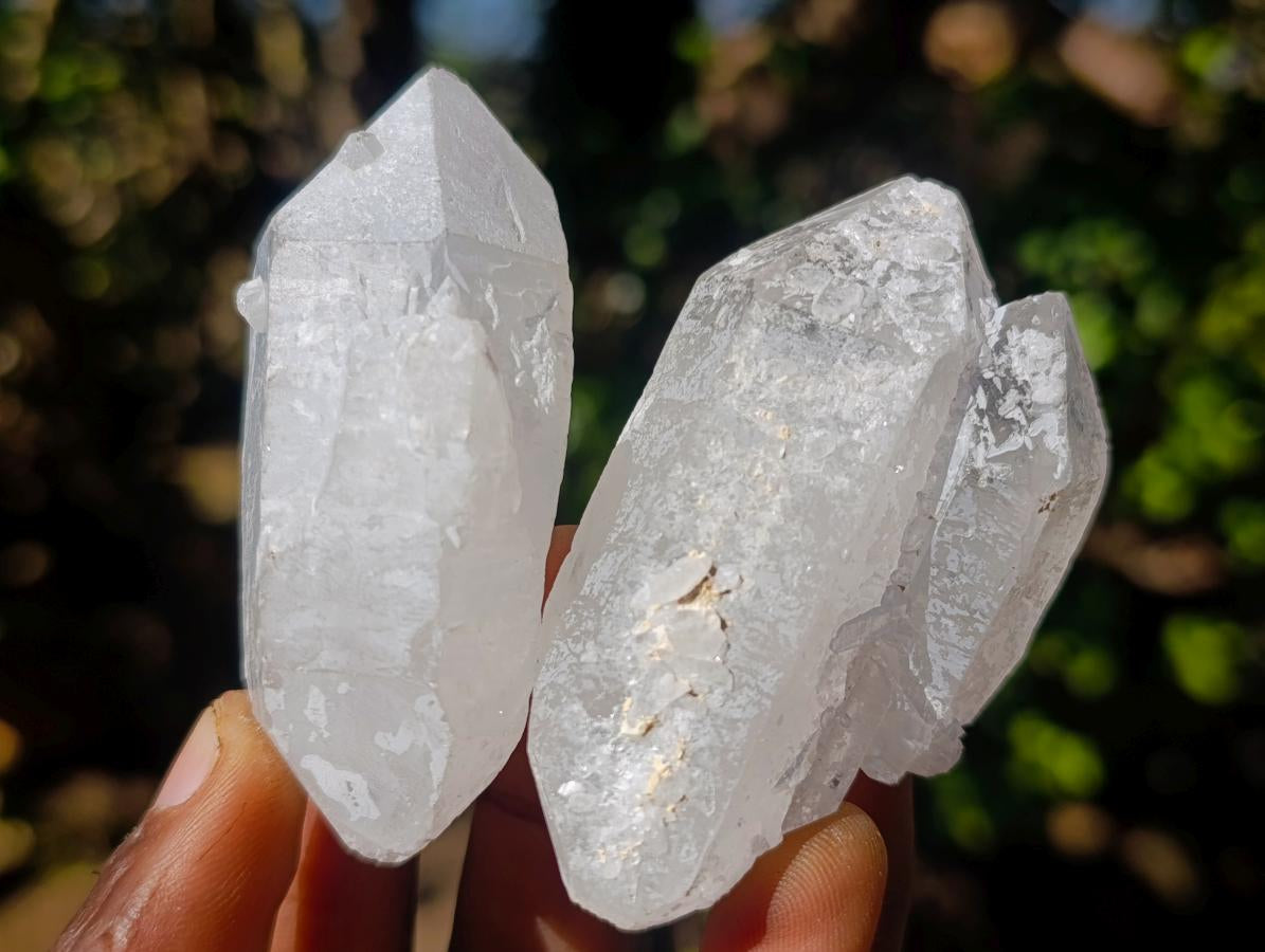 Natural Double Terminated Malagasy Quartz Crystals x 35 From Madagascar - Toprock Gemstones and Minerals 