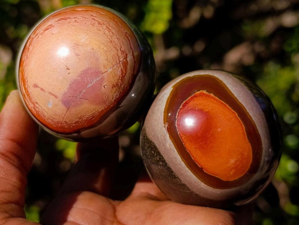 Polished Polychrome Jasper Spheres x 12 From Androka, Madagascar - Toprock Gemstones and Minerals 