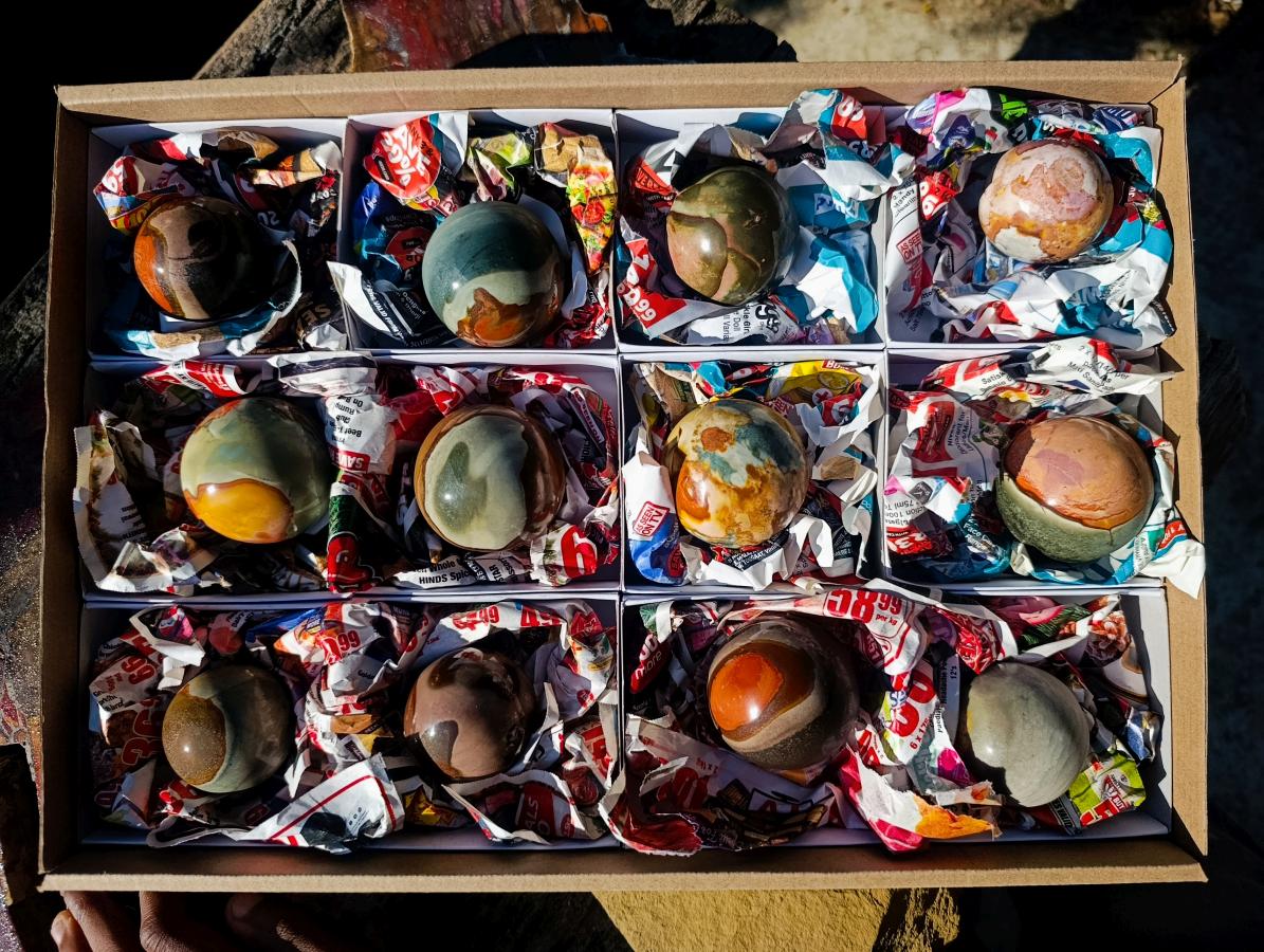 Polished Polychrome Jasper Spheres x 12 From Androka, Madagascar - Toprock Gemstones and Minerals 