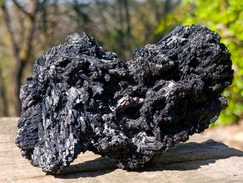 Natural Large Schorl Black Tourmaline Cluster Specimens x 2 From Erongo, Namibia - Toprock Gemstones and Minerals 