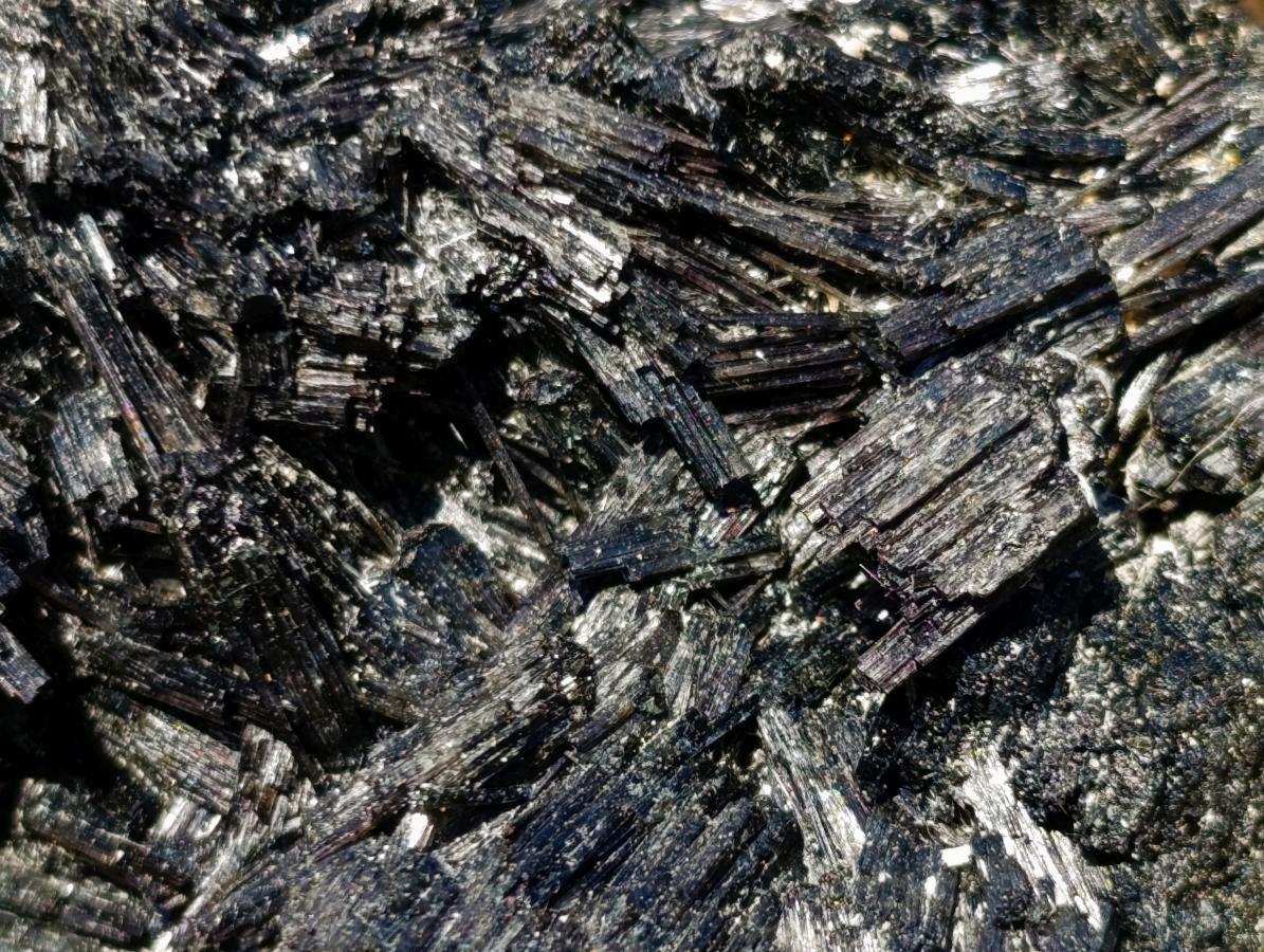 Natural Large Schorl Black Tourmaline Cluster Specimens x 2 From Erongo, Namibia - Toprock Gemstones and Minerals 