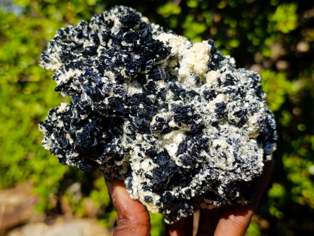 Natural Large Schorl Black Tourmaline Cluster Specimens x 2 From Erongo, Namibia - Toprock Gemstones and Minerals 