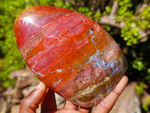 Polished Red Jasper Standing Display Pieces x 3 From Madagascar - Toprock Gemstones and Minerals 