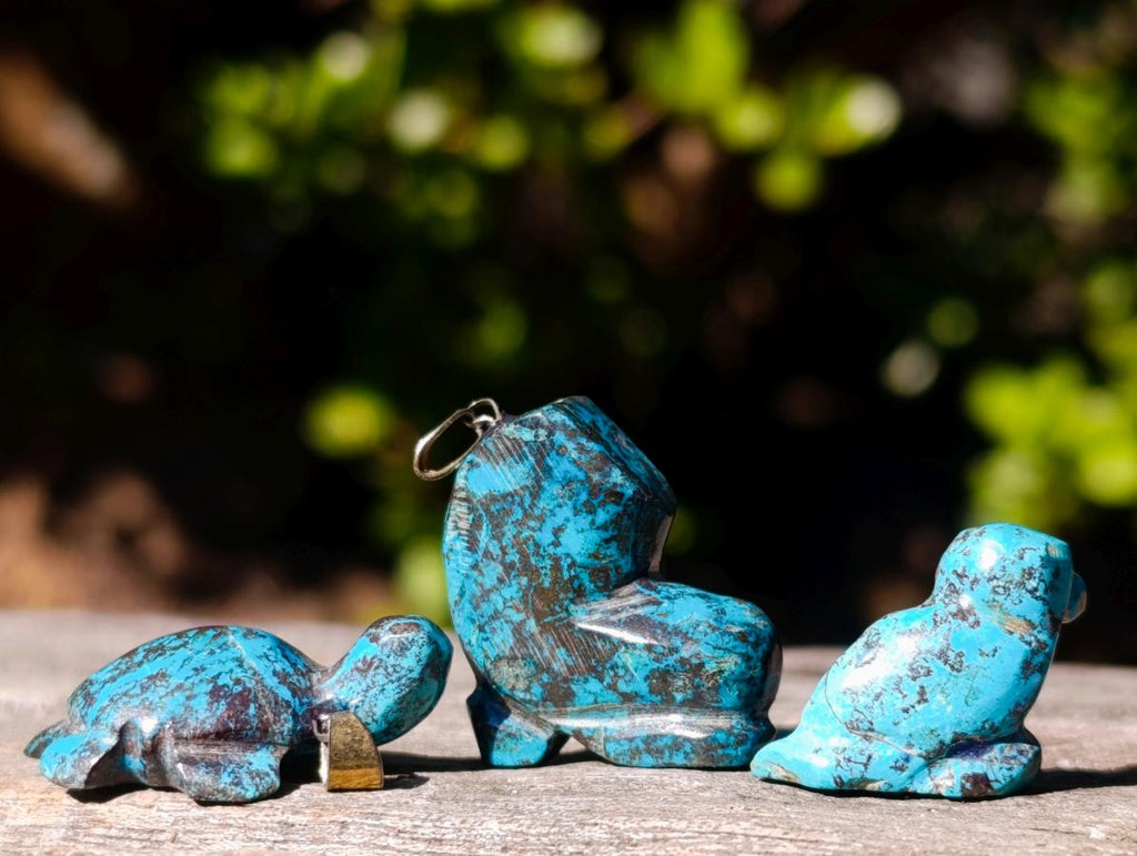 Hand Made Shattuckite Pendants x 24 From Congo - Toprock Gemstones and Minerals 