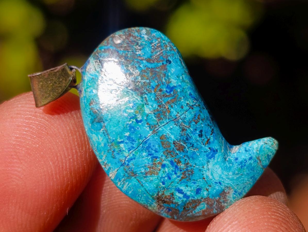 Hand Made Shattuckite Pendants x 24 From Congo - Toprock Gemstones and Minerals 
