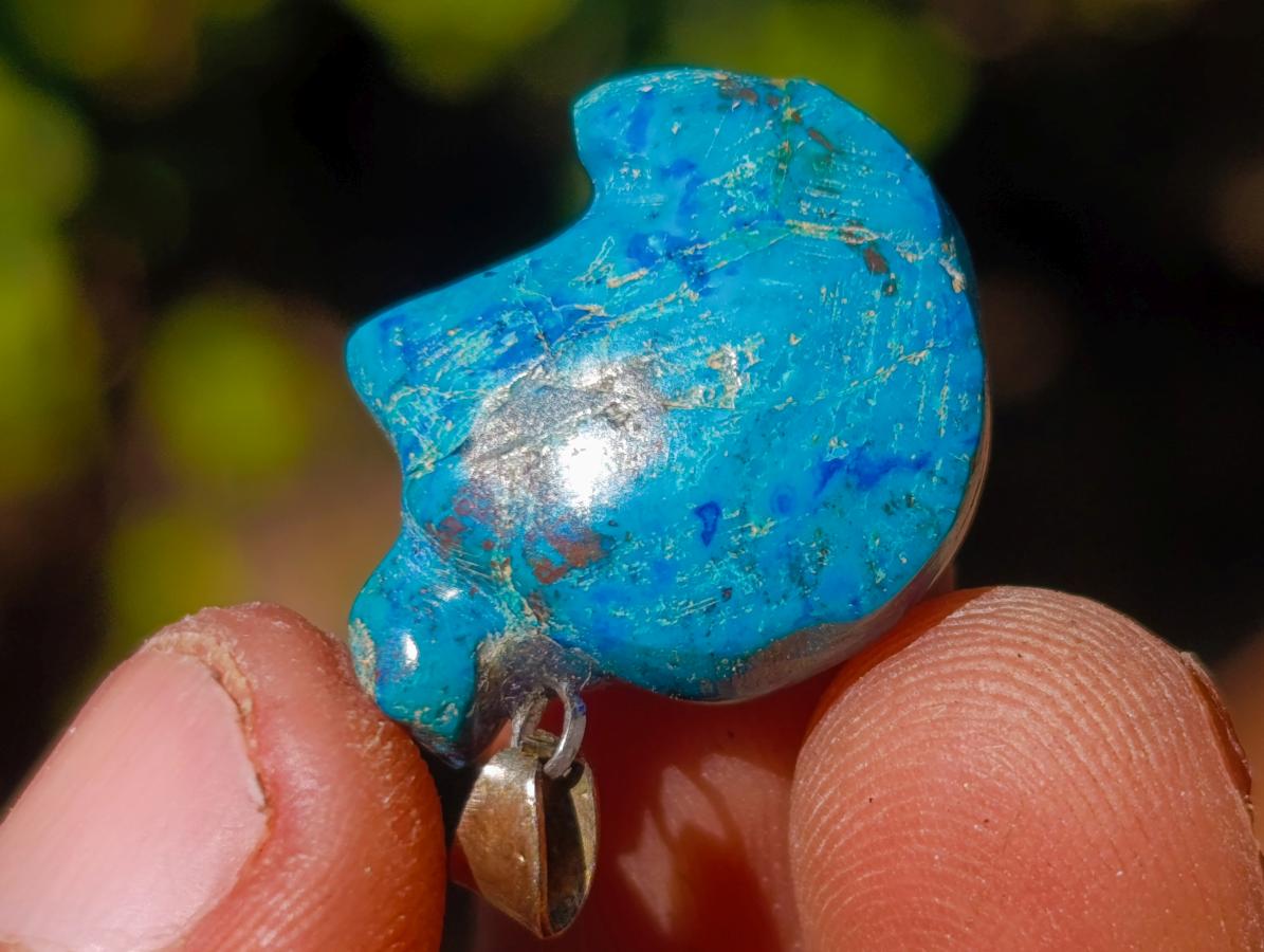 Hand Made Shattuckite Pendants x 24 From Congo - Toprock Gemstones and Minerals 