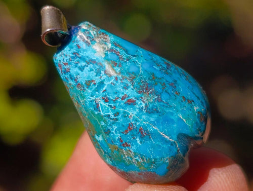 Hand Made Shattuckite Pendants x 24 From Congo - Toprock Gemstones and Minerals 