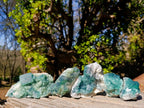 Natural Green Cubic Fluorite Specimens x 5 From Mandrosonoro, Madagascar - Toprock Gemstones and Minerals 