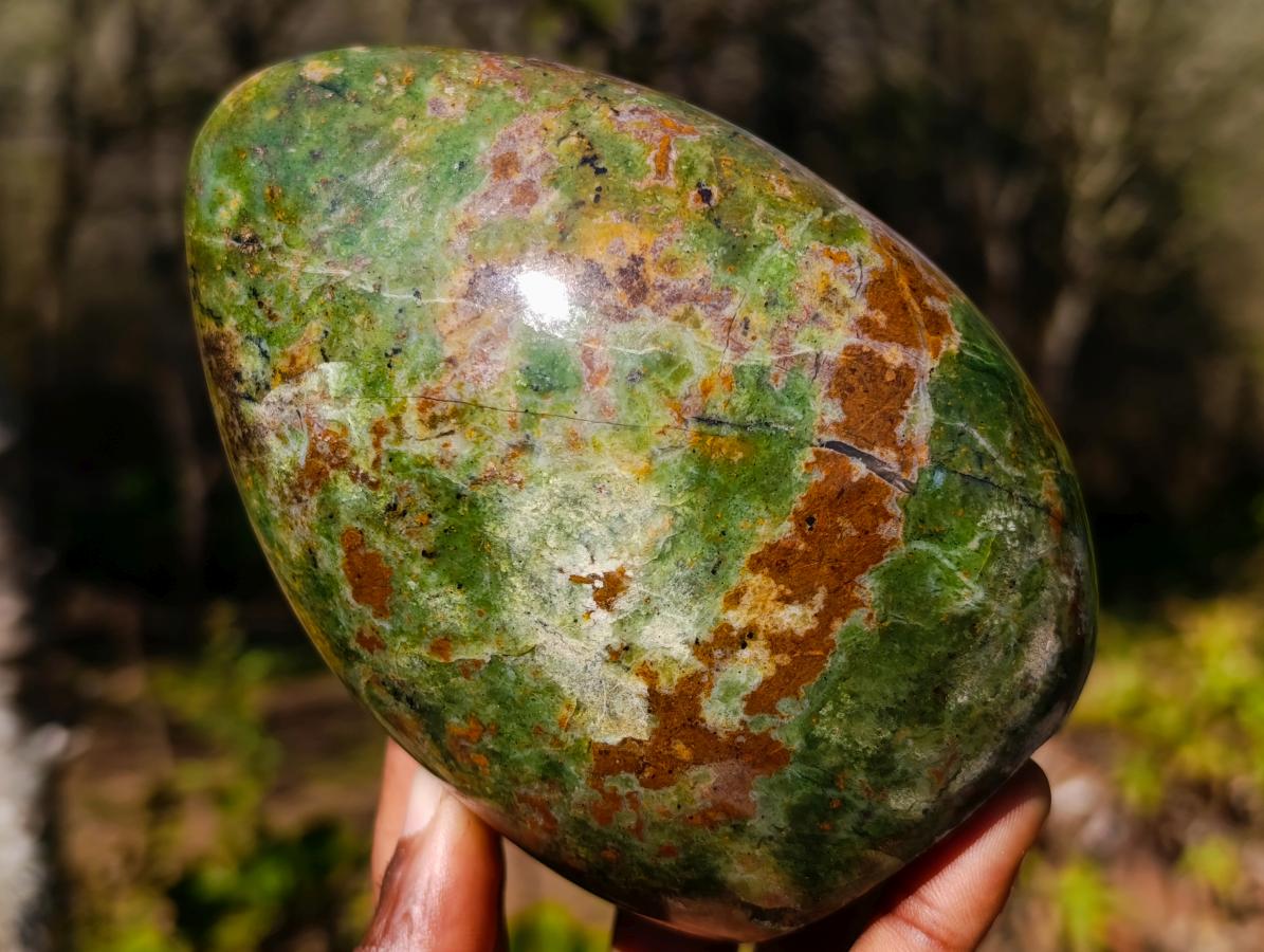 Polished Green Chrysoprase Standing Display Pieces x 2 From Ambatondrazaka, Madagascar - Toprock Gemstones and Minerals 