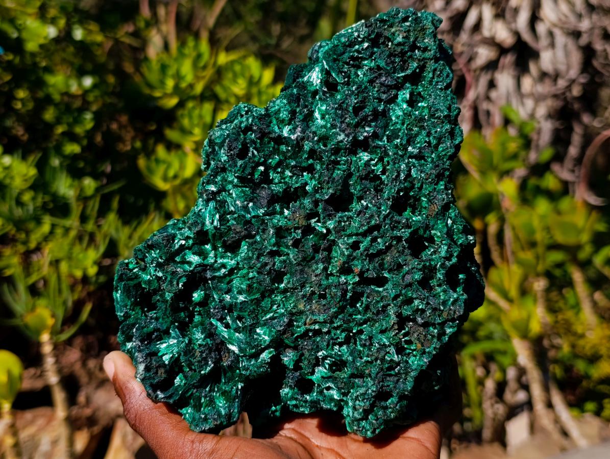 Natural Large Cabinet Size Silky Malachite Specimen x 1 From Kasompe, Congo - Toprock Gemstones and Minerals 