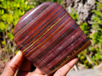 Polished Banded Tiger Iron Standing Display Pieces x 3 From South Africa - Toprock Gemstones and Minerals 