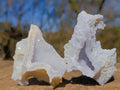 Natural Etched Blue Chalcedony Specimens x 12 From Nsanje, Malawi - Toprock Gemstones and Minerals 