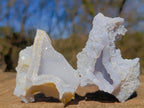 Natural Etched Blue Chalcedony Specimens x 12 From Nsanje, Malawi - Toprock Gemstones and Minerals 